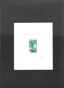 WALLIS & FUTUNA SUNKEN PROOF  C154  1987 issue   Signed & Stamped Proof - Picture 1 of 2