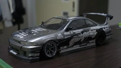 Yokomo Nissan Silvia S14 RC Body Only Shell Used Custom Sticker Design - Image 1 of 4