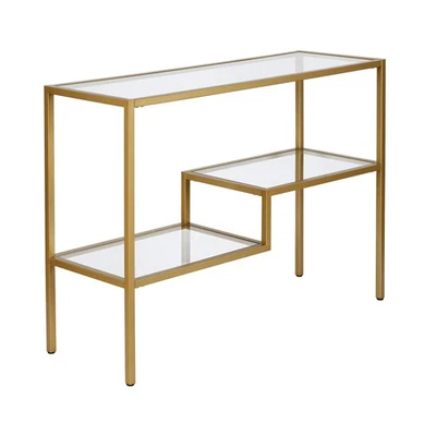 42" Wide Rectangular Console Table in Brass, Entryway Table, Accent Table for... - Image 1 of 4