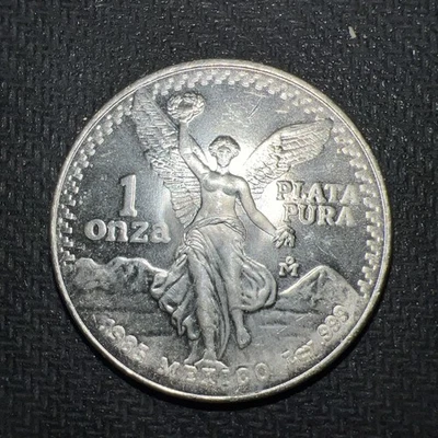 1985 Mexican Libertad 1 Onza Plata Pura 1 Troy Oz .999 Fine Silver Coin - Image 1 of 3