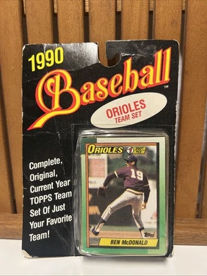Conjunto de equipo de béisbol Topps Orioles - Incluye todos los números regulares para 1990 ~ NUEVO Foto 1 de 2