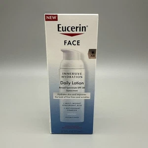Eucerin Face Immersive Hydration Daily Lotion SPF 30 Sunscreen-2.5oz-Exp 6/26 - Picture 1 of 4