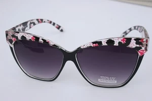 Lg RED Womens Designer Vintage Inspired Chic Cat Eye Plastic Sunglasses Animal - Picture 1 of 1