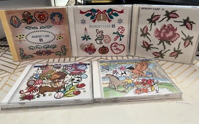 Janome memory craft 8000 tarjetas de memoria bordadas LOTE DE 5 Foto 1 de 3