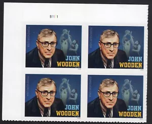 Scott #5833 John Wooden UCLA Plate Block of 4 Forever Stamps - MNH UV - Picture 1 of 3
