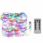 USB Plug In 10/50/100/200LED Fairy String Lights DIY Micro Copper Wire Decor