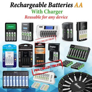 AA Rechargeable Batteries NiMH NiCD Fast Charger lot Battery Remote Games Toys - Picture 1 of 24