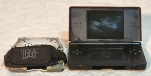 Nintendo DS Lite Red Handheld Console System with Guitar Hero NOT TESTED - Picture 1 of 17