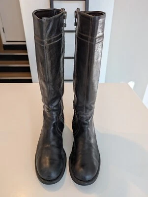 Botas de Moto Camper Altas Ecuestres, Cuero Negro, Talla 42 EE. UU. 10 Foto 1 de 4