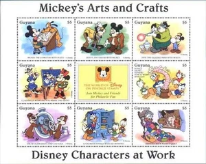 Disney by Guyana MNH Character's at Work Sc 2918 Sp Art & Crafts - Picture 1 of 1