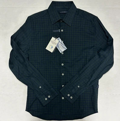 $155 New STONE ROSE Stretch Men's Small S Plaid Flannel Casual Button Front - Image 1 of 4