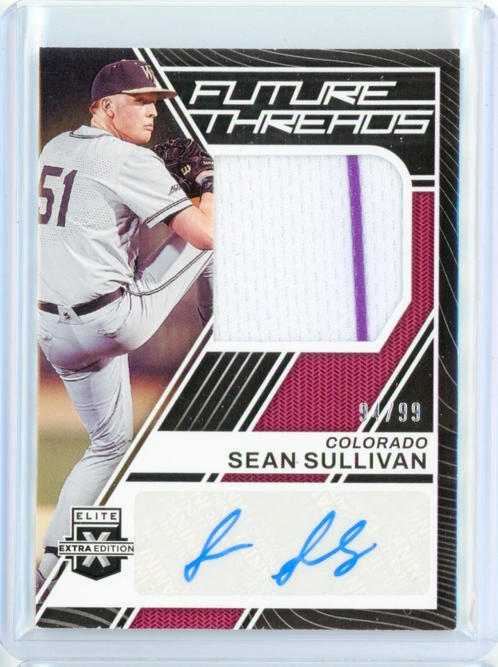 2023 Panini Elite Extra Edition SEAN SULLIVAN AUTO Jersey Relic RC Rookie 94/99 - Image 1 of 2