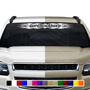 #114 SUPERCHARGED Decal Sticker Windshield Window Vinyl Banner Car Truck JDM - Picture 1 of 7