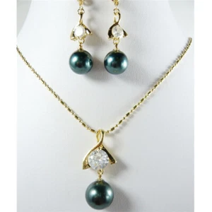 Fashion Shell Pearl Water Drop Pendant Necklace Earrings Jewelry Sets for Women - Picture 1 of 51
