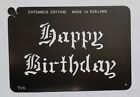 Stainless steel T26 Happy Birthday - olde worlde cake decorating / card making s
