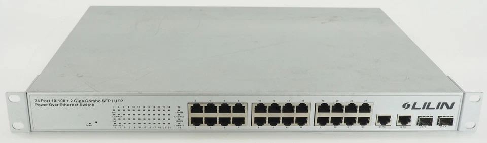 Lilin 24 Port 10/100 + 2 Giga Combo SFP / UTP POE Switch PMH-POE24390WAT - Image 1 of 4