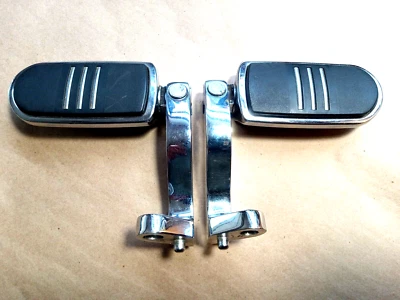 '93 - '23 JUEGO DE ESTRIBERAS DE PASAJERO HARLEY DAVIDSON FLT TOUR CROMADAS Y GOMA Foto 1 de 4