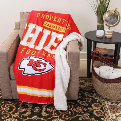 Kansas City Chiefs Winter Fleece Blanket Warm Throw Soft Sherpa Blanket Gifts Cover