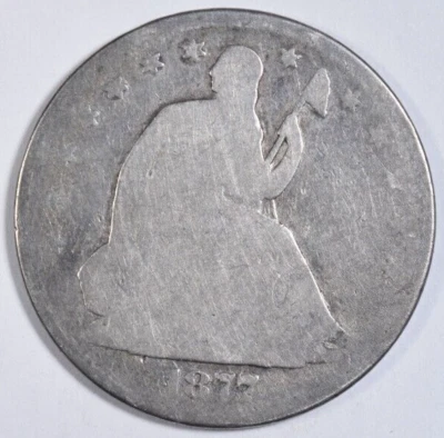 1877-CC SEATED LIBERTY HALF DOLLAR ~ NICE BOLD "CC" CARSON CITY! - Image 1 of 2