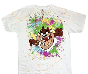 Camiseta WB Looney Tunes Niños Blanca Manga Corta Algodón Diablo de Tasmania Talla XL - Imagen 1 de 2