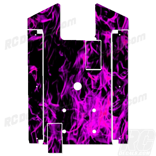 Axial Yeti XL Chassis Plate Protector - Thick Graphics - Flames Pink AX31062 - Image 1 of 1