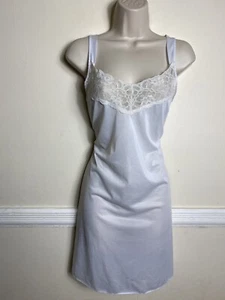 BHS Vintage White Floral Lace Trim Y2K 00s Dainty Silky Nightdress Size 10UK - Picture 1 of 10