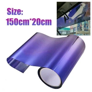 Car Window Sun Visor Strip Tint Film Front Windshield UV Shade Banner Sticker - Picture 1 of 15