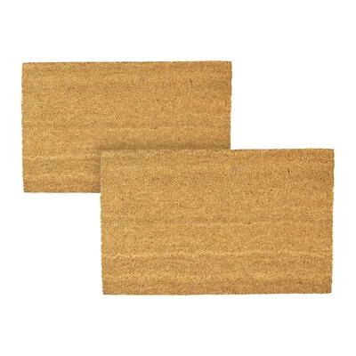 2x Coir Door Mats 120cm x 75cm Classic Non-Slip Indoor Kitchen Floor Rug - image 1 of 4
