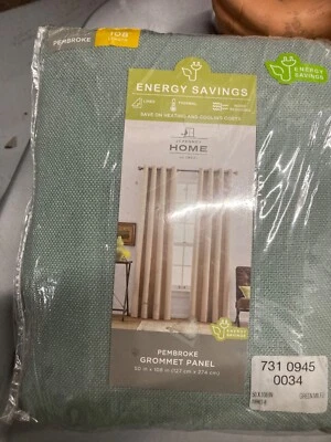 Panel de cortina ojal verde JCP Home Pembroke, 50"x108" Foto 1 de 4