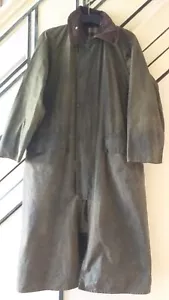 Barbour Burghley c38 wax waterproof long vintage riding trench - Picture 1 of 10