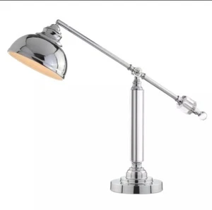 Jonathan Y 22" Giselle Chrome Metal and Crystal LED Task Lamp - Picture 1 of 4