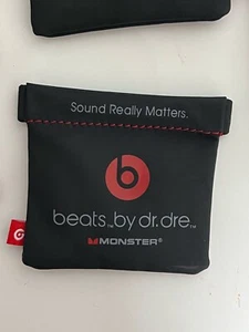 Beats by Dre Black Pouch Pocket Carrying Soft Case for Monster Beats + buds - Picture 1 of 8