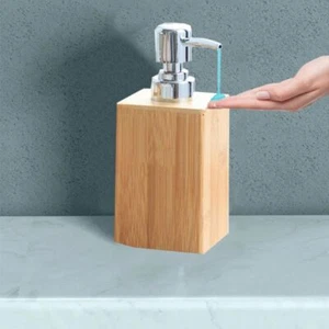 Bamboo Soap Dispenser Shower Soap Container Refillable Shampoo Dispenser Home - Picture 1 of 6