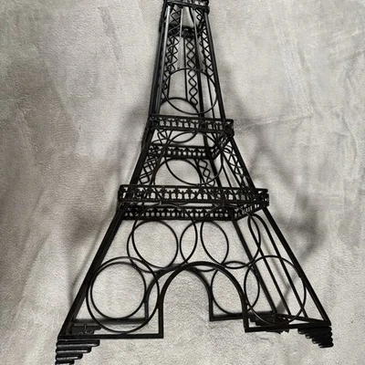 Torre Eiffel 30” Estante para vino independiente de metal soldado de acero 6 botellas Foto 1 de 4
