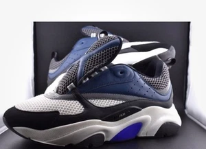 Christian Dior B22 White / Black / Navy Blue / Grey Sneakers Sz 44- US 11 - Picture 1 of 6