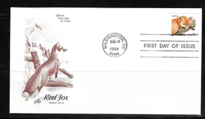 US SC # 3036 Red Fox FDC . Artcraft Cachet - Picture 1 of 1