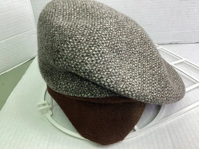 KANGOL Mezcla de Lana Earlap Sombrero Tweed Gorra Marrón con Orejeras Galway Tiree Earlap Foto 1 de 4