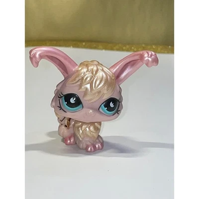 Juguete Littlest Pet Shop LPS Pink Angora Bunny Rabbit Shimmer Hasbro 868 Foto 1 de 4