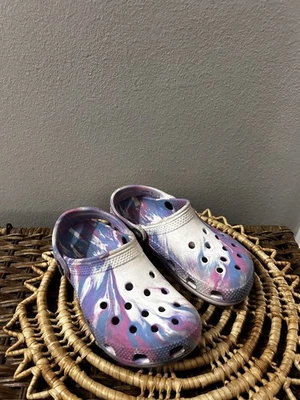Zueco Crocs Clásico Niñas C12 Rosa Azul Blanco Púrpura  Foto 1 de 4