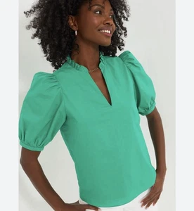 Biesen Hyazinthenhaus Kelly grün Rüschen Leigh Bluse Shirt Small S - Bild 1 von 9
