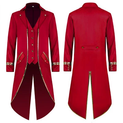 Chaqueta de abrigo steampunk medieval para hombre fiesta de Halloween gótico Foto 1 de 4