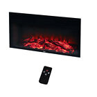 34" Electric Mantelpiece Fire Core Wall Mount/Inset Fireplace Living Room Heater