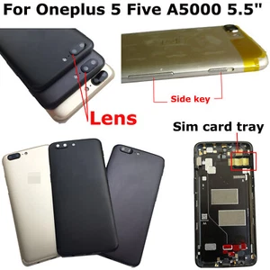 Cubierta de batería para puerta trasera Oneplus 5 1+5 A5000 con llave lateral + ranura para tarjeta SIM - Imagen 1 de 7