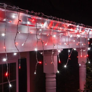 70 LED Christmas Icicle Lights White Wire 7' Outdoor Holiday Hanging Lights - Picture 1 of 27