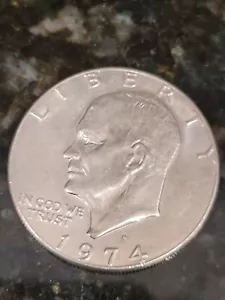 Moneta vintage 1974 D un dollaro argento Liberty Eisenhower - Foto 1 di 2