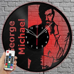 LED Vinyl Clock George Michael LED Light Vinyl Record Wall Clock Home Decor 1525 - Picture 1 of 11