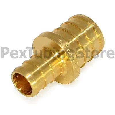 (25) 1/2" x 5/8" PEX Couplings - Brass Crimp Fittings - Image 1 of 3