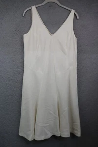 Bloomingdales Ivory A-Line Sleeveless Dress-Size 10/Petite-Lined - Picture 1 of 13