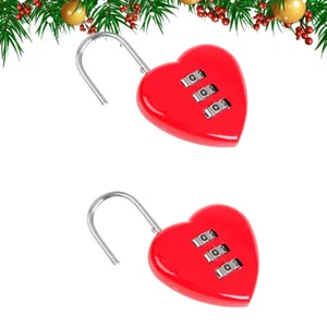 2 PCS Liebe Passwortsperre Vorhängeschlösser Codeschloss in Herzform - Bild 1 von 11