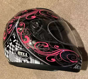 Women's Graphic Bell Zipper Motorcycle Bike Helmet Pink Size XS - Picture 1 of 8